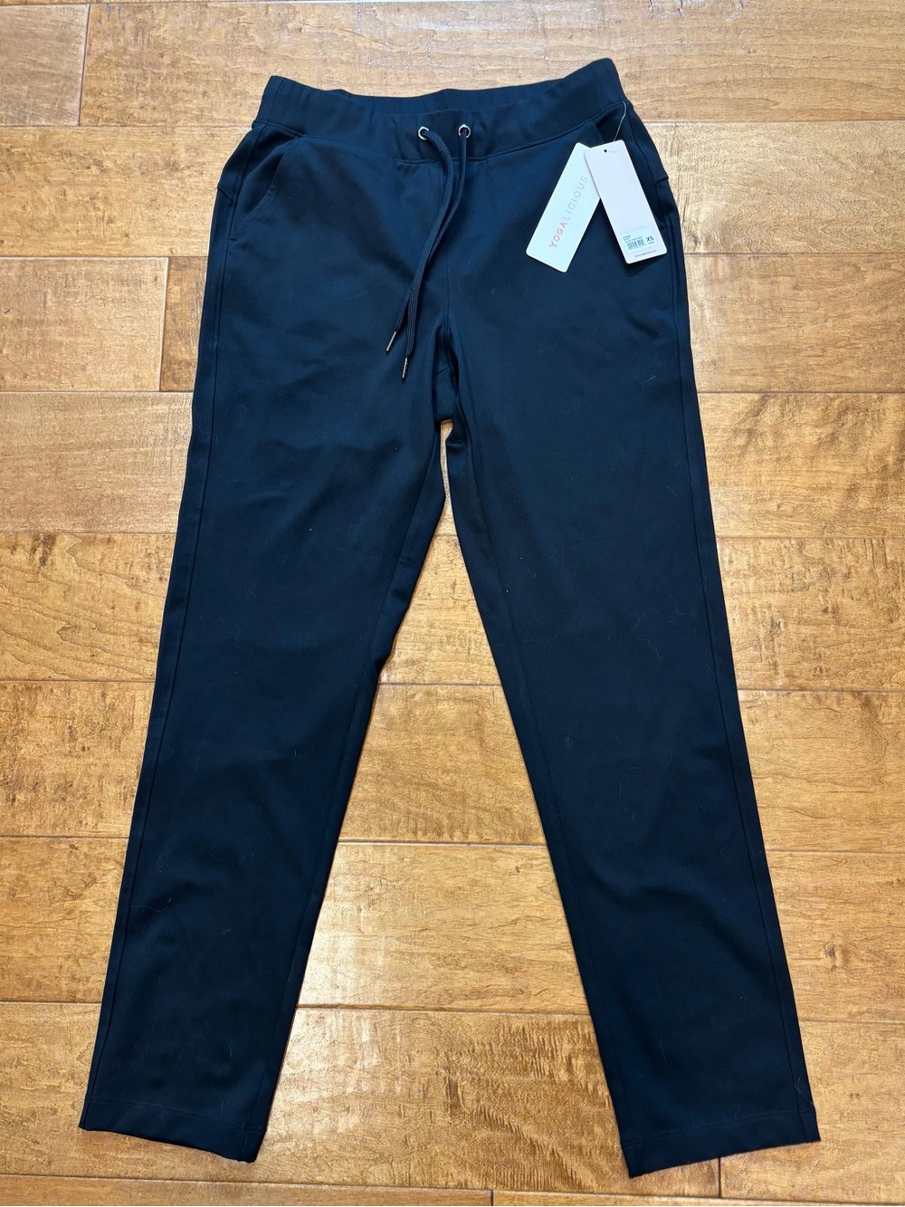 Yogalicious Black Lux Ave Straight Leg Pant w/ Pockets XS Butter Soft NWT